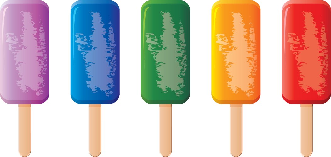 Popsicle Color Code Colorful icecream and popsicles Royalty Free Vector Image
