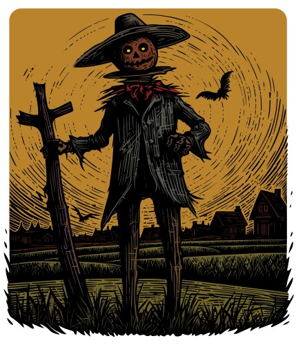 scarecrow full color vector