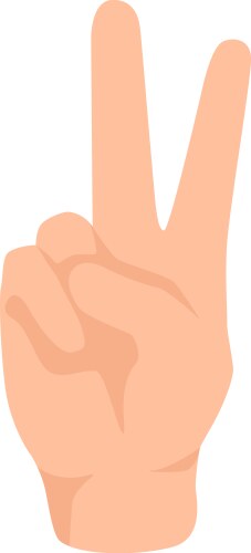 Two finger or symbol peace isolated on white vector image