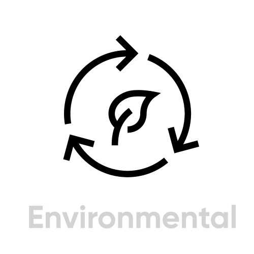 Recycle icon editable stroke Royalty Free Vector Image