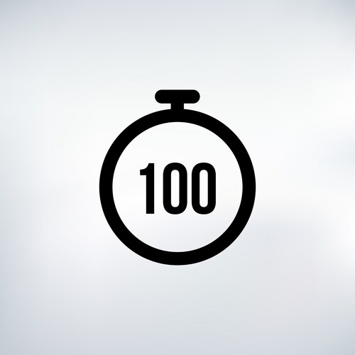 100 seconds countdown timer icon set time – Royalty-Free Vector ...