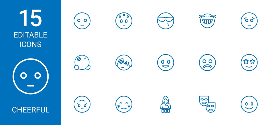 33 cheerful icons (36857006) – Free Vector | VectorStock