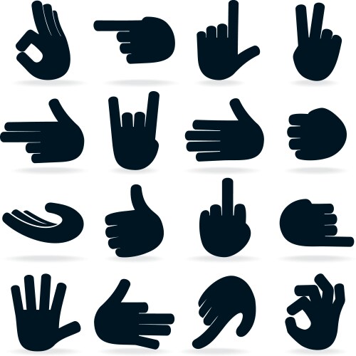 hand signs vector image