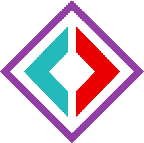 Square colored company logo Royalty Free Vector Image