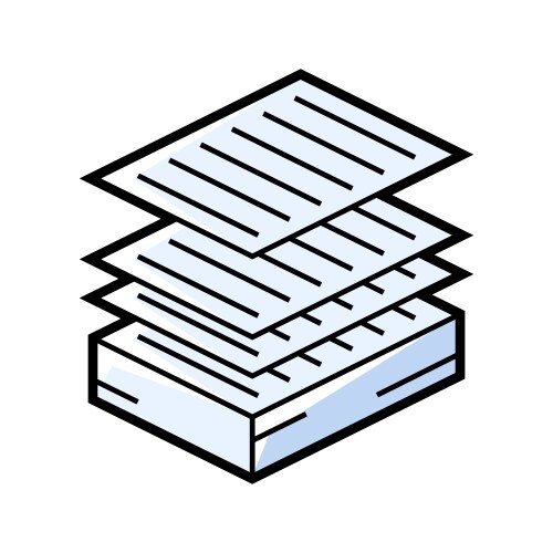 stack of paper icon in isometry image for website vector image