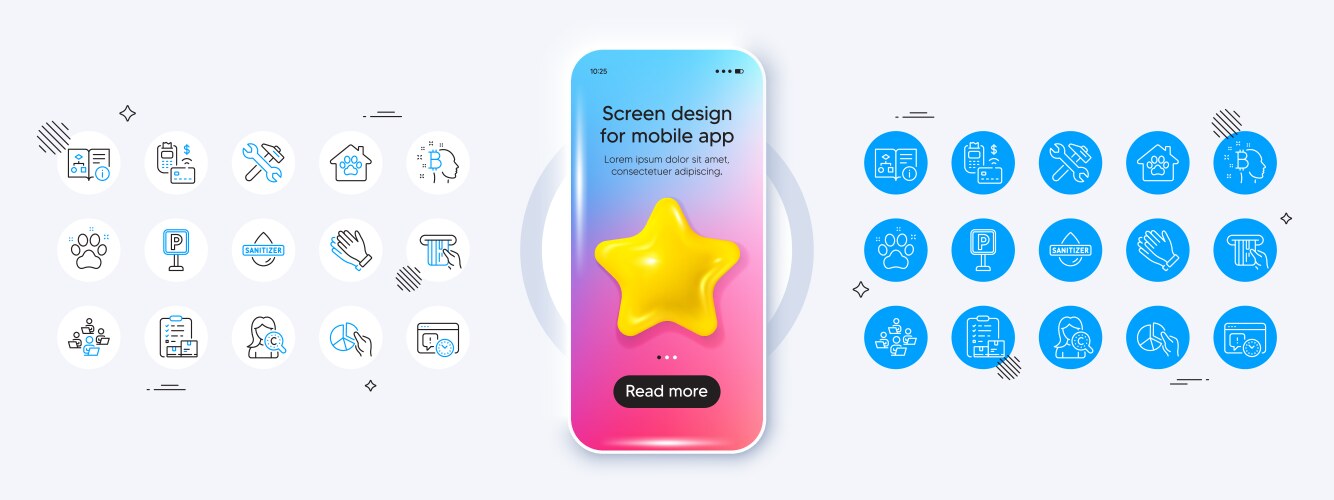 Technical algorithm clapping hands and pet vector image