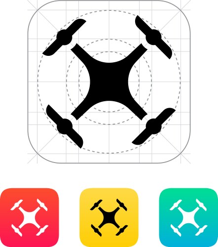 Cargo drone eps icon Royalty Free Vector Image