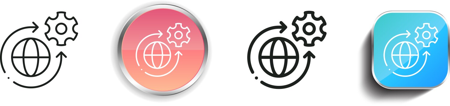 Manage icon thin linear regular and button style vector image