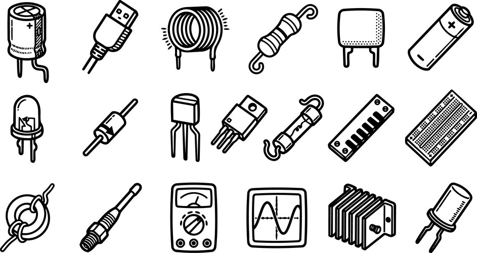 Electronic components Vector Images & Graphics for Commercial Use ...