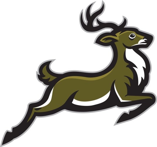 Running Deer Royalty Free Vector Image Vectorstock