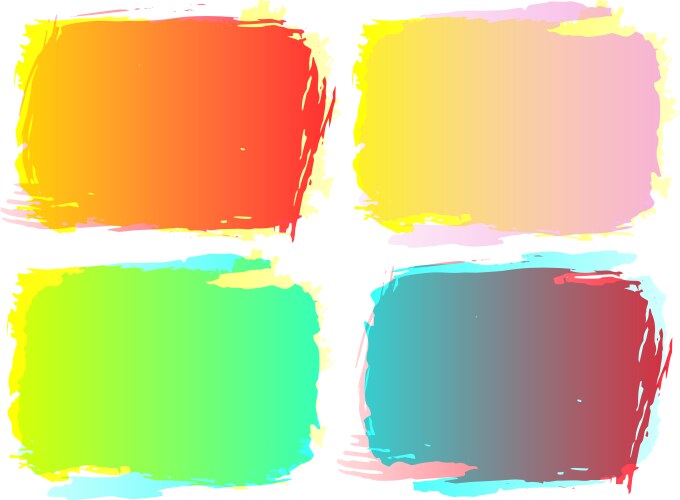 grunge frame setcolor background design vector