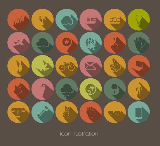 Vintage icons vector image