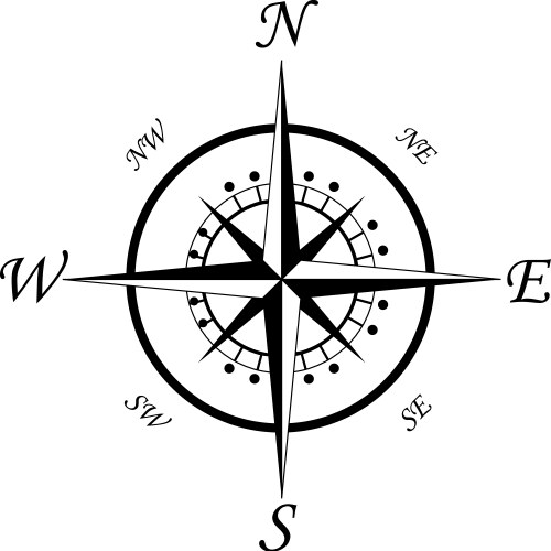 Compass symbol Royalty Free Vector Image - VectorStock