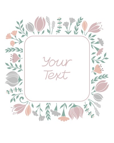 Golden flower frame ornament Royalty Free Vector Image