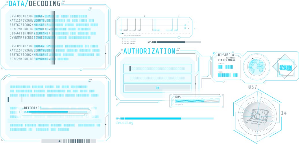 Data guarding authorization form password Vector Image