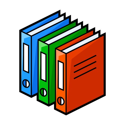 folders for paper icon in isometry storage vector image