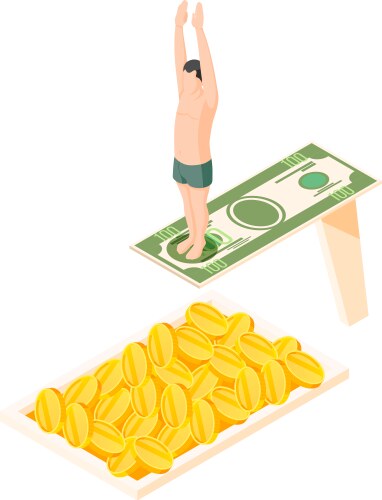 Success bar chart composition Royalty Free Vector Image