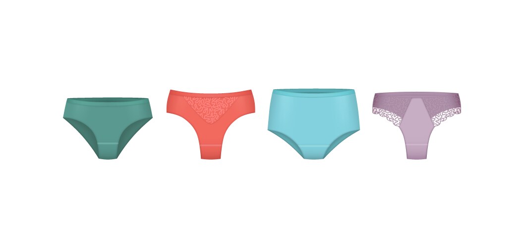 woman panties collection of female realistic vector image