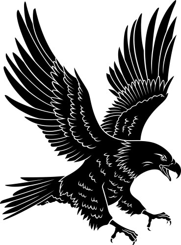 Bald Eagle Silhouette Vector Image