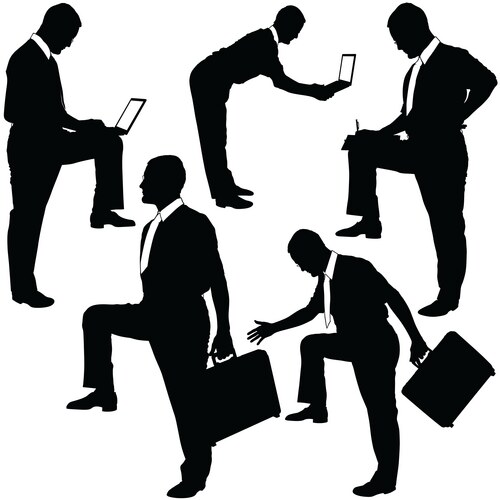 Business Man Silhouette Vector Image