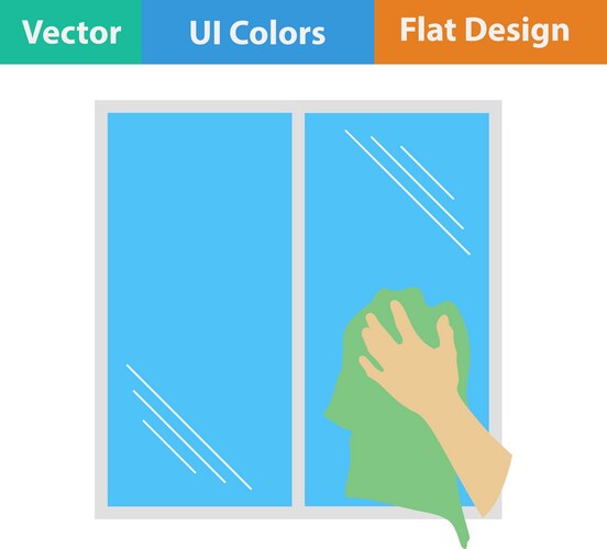 Hand wiping window icon – Royalty-Free Vector | VectorStock