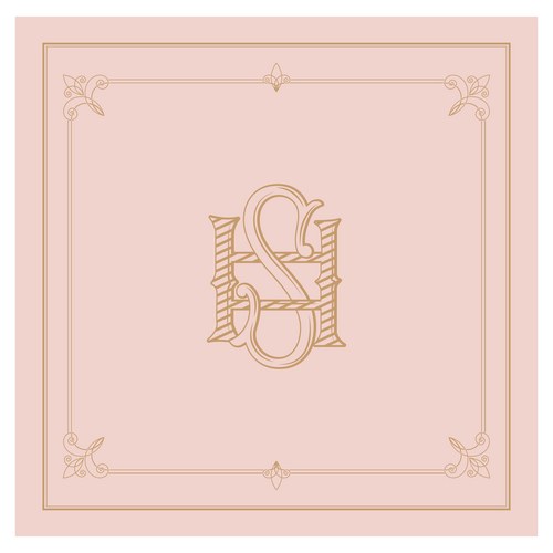Elegant Monogram Wedding Logo - SH & HS Vector Image
