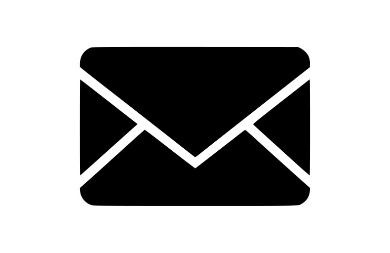 Inbox black icon isolated on white background vector image