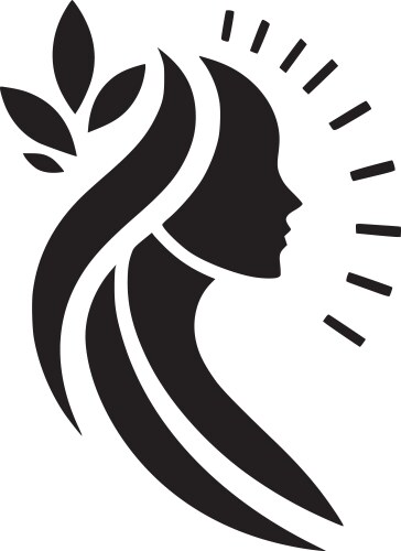 Floral Serenity Emblem Vector Image