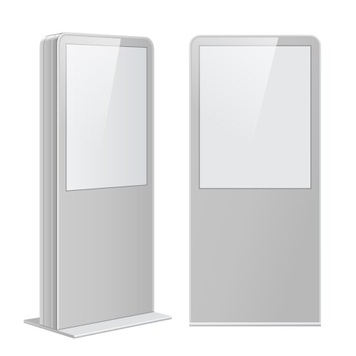 Realistic light box template on white background Vector Image