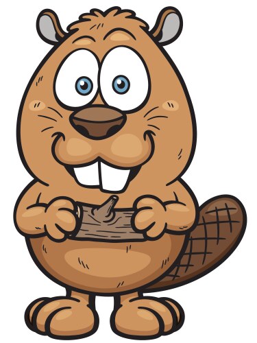 Cartoon Beaver Vector Image