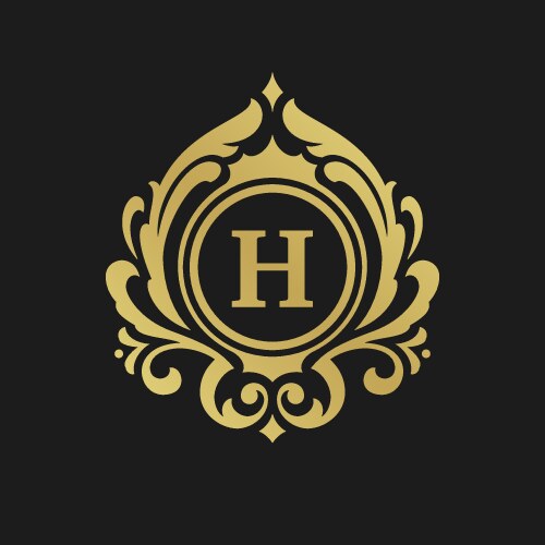 Initial rr letter royal luxury logo template Vector Image