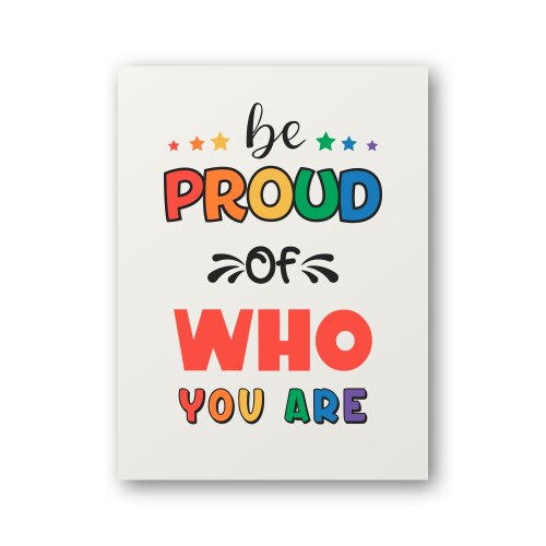 Be proud of who you are design for t-shirt Vector Image