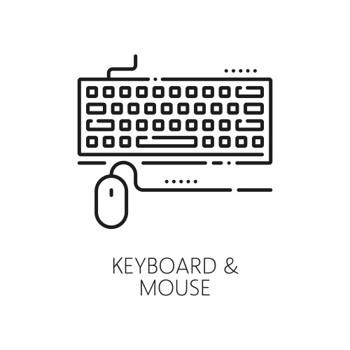 electronics and computer hardware thin line icon vector