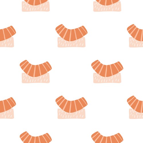 Cute sushi seamless pattern isolated on white Vector Image