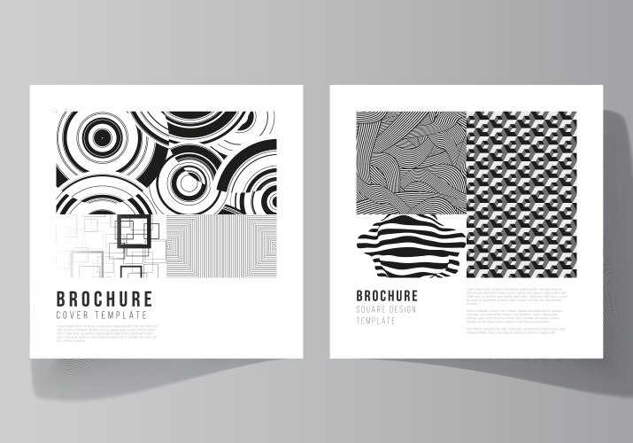 Minimal layout two square format vector image