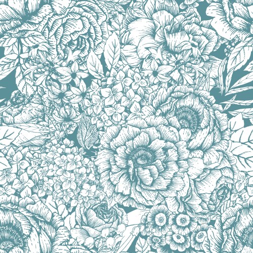 Hand drawn floral pattern Vector Image