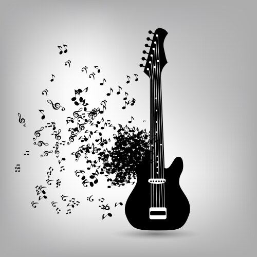 Abstract music background with notes Royalty Free Vector