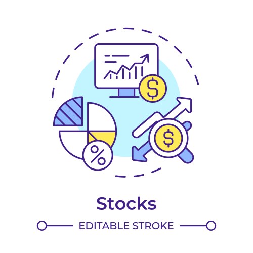 Etf multi color concept icon Royalty Free Vector Image