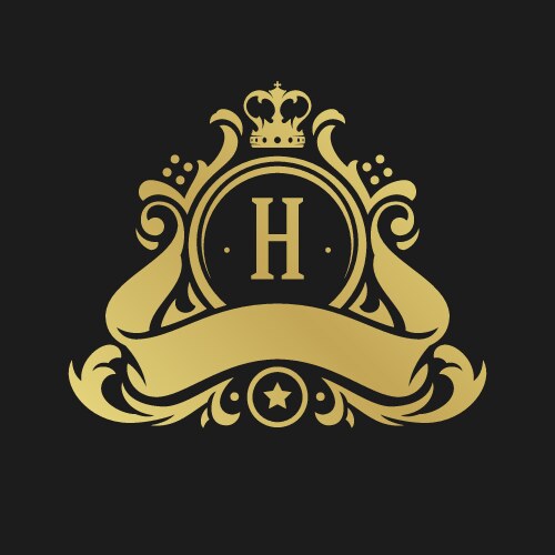 Luxury monogram logo template object Vector Image