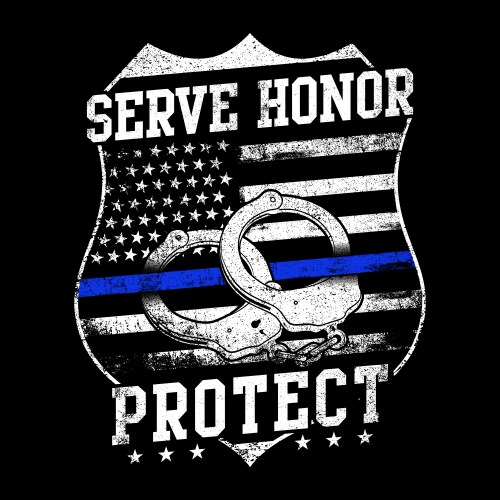 Serve honor protect - police officer vector image