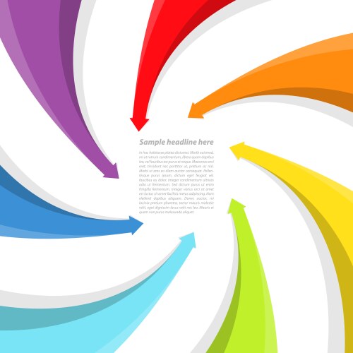 Rainbow banners with numbers Royalty Free Vector Image