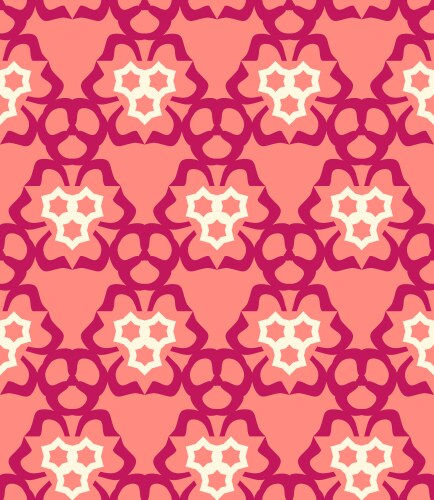 Psychedelic abstract colorful red cream pink vector image