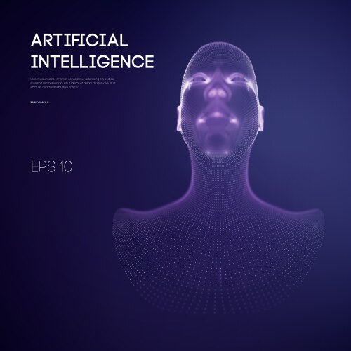 Ai digital brain artificial intelligence Vector Image