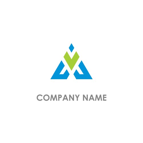 Cmyk print logo triangle geometric icon element Vector Image