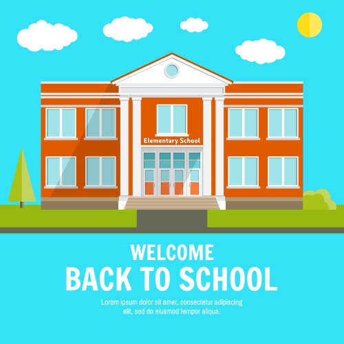 Welcome back to school background with place vector image