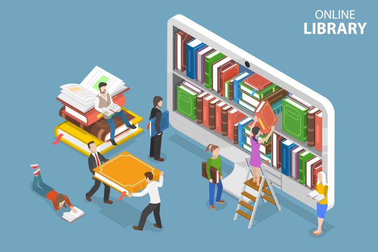 3d isometric flat concept grocery Royalty Free Vector Image