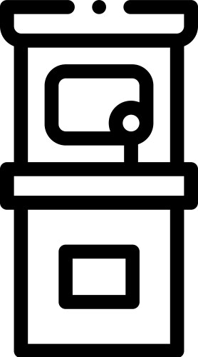 Arcade icon thin linear style design isolated Vector Image