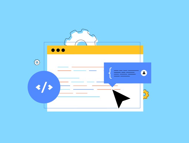 Code comments in programming improve team vector image