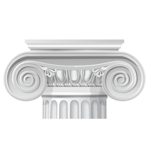 Ionic column Royalty Free Vector Image - VectorStock