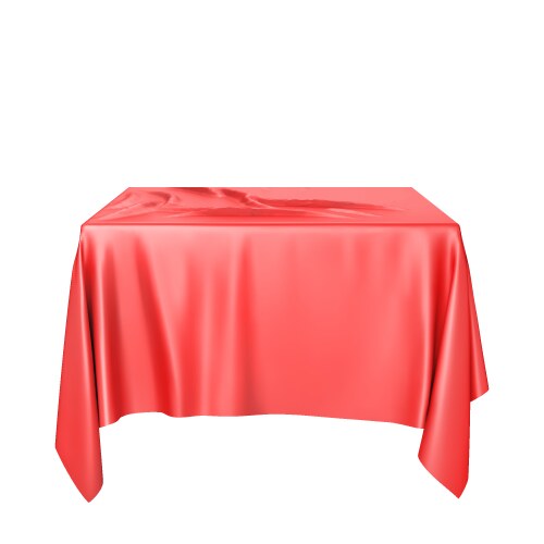 Cloth on a square pedestal isolated white vector image